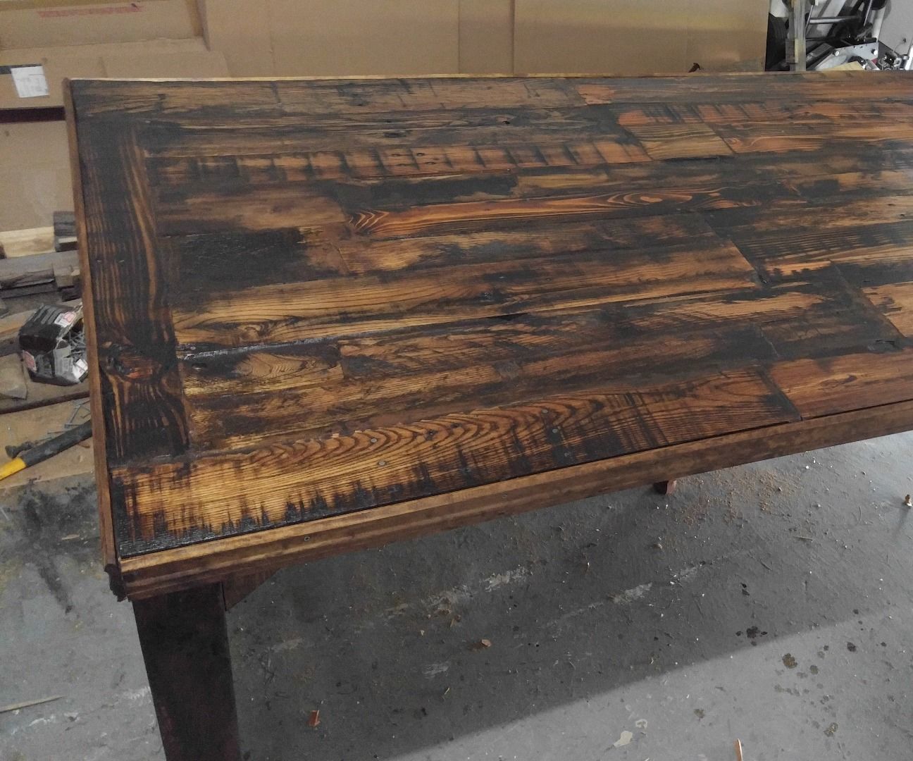 Re-Purposed Wood Dining Table