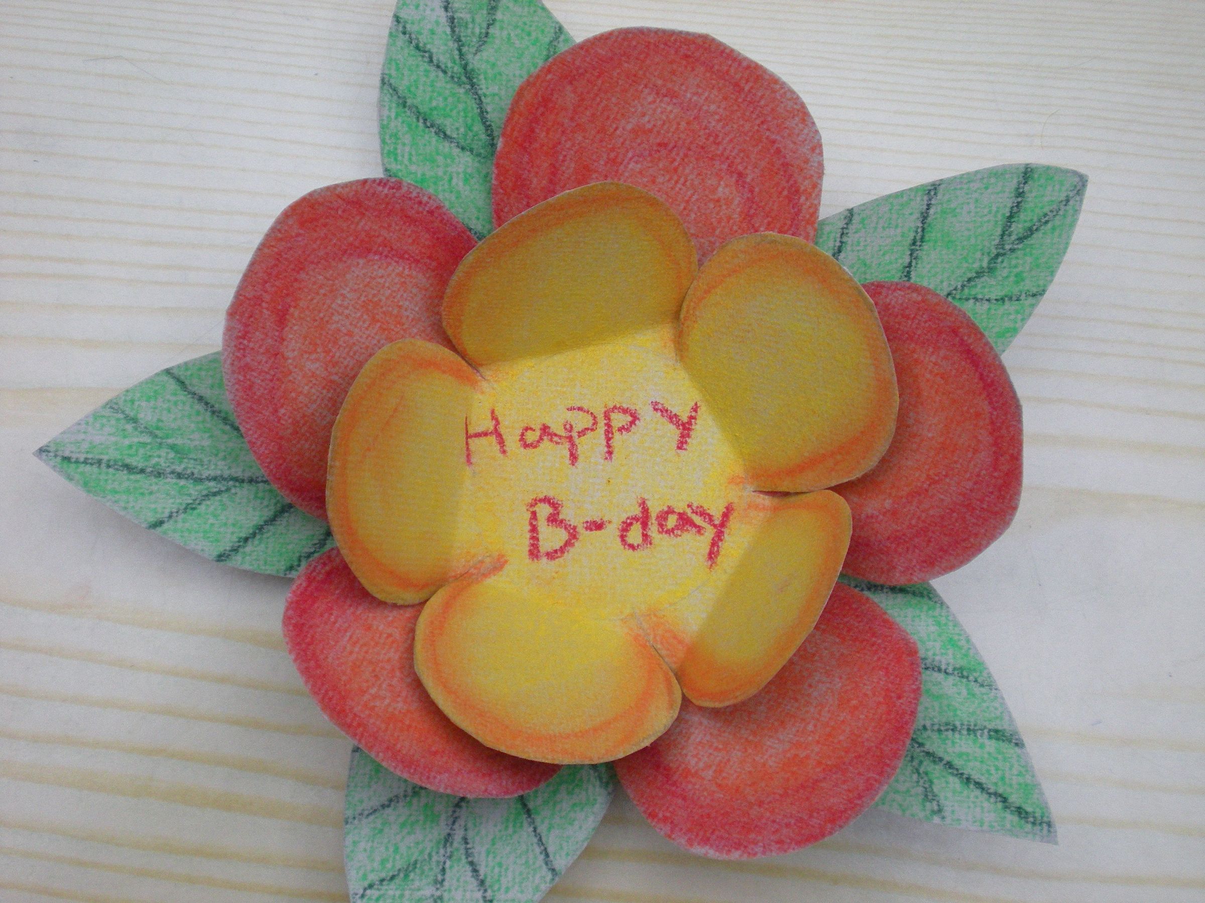 How to Make a Colourful Flower Birthday Card