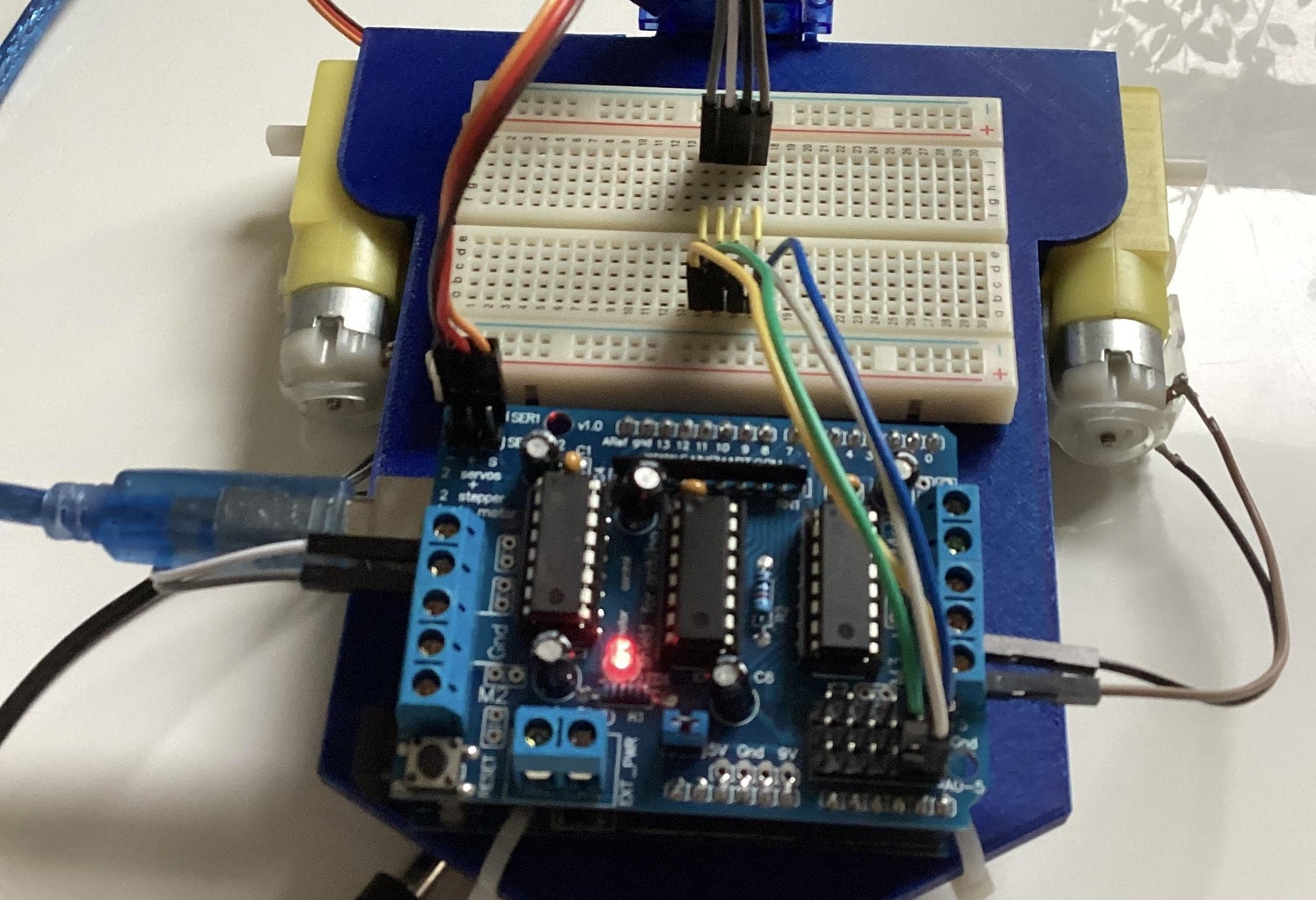 Arduino Ground Rover With Adafruit Motor Shield V1 and Servo Sonar ...