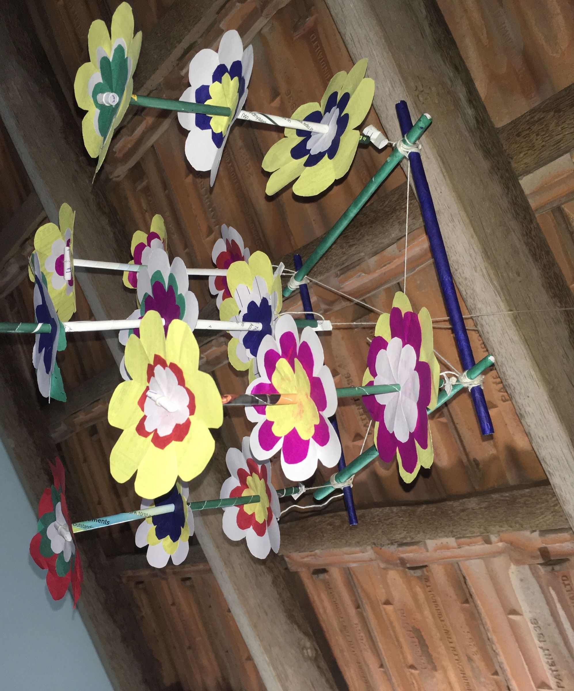 HANGING PAPER FLOWERS