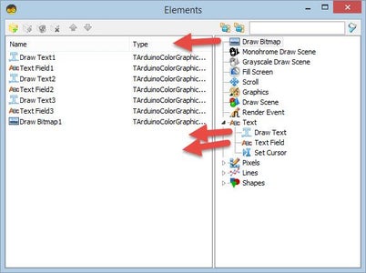 In Visuino Set Display