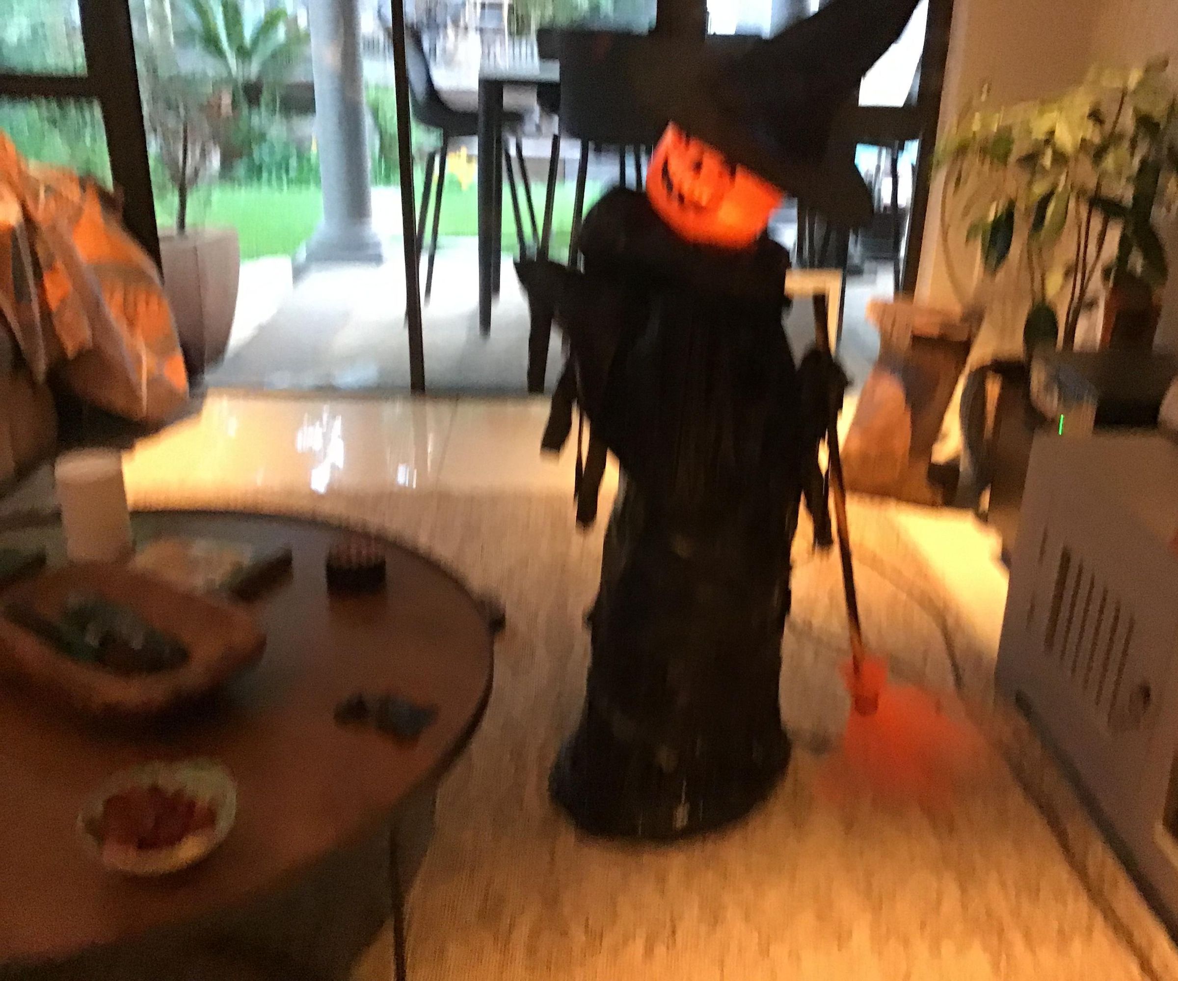 Halloween Witch From an Old Oscilating Fan 