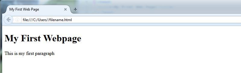 If We Save and Run Our HMTL Code Now We Will See the Following: