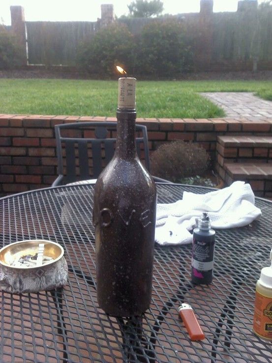 Wine Bottle Candle