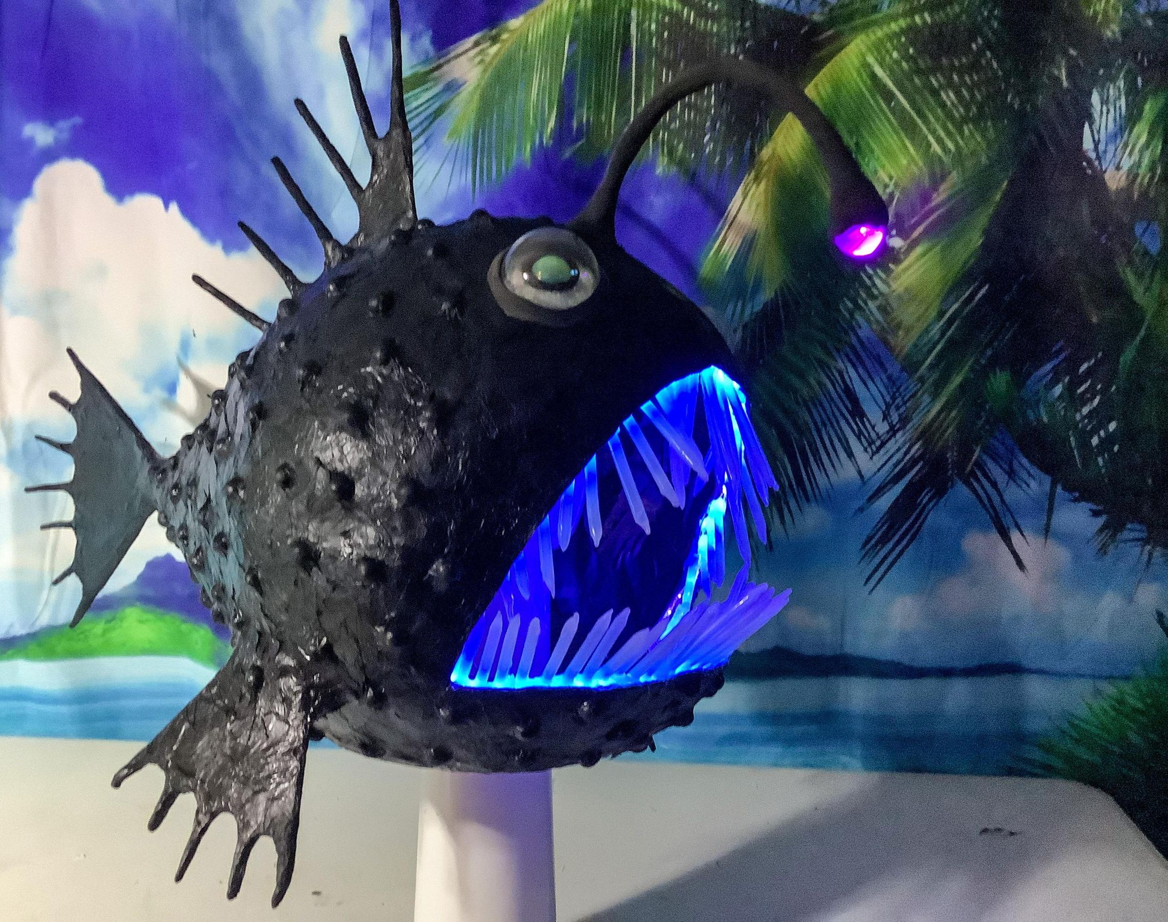 UV Lit Anglerfish Head-Mask