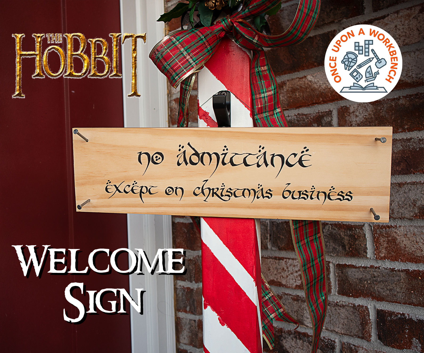 Hobbit Christmas Sign