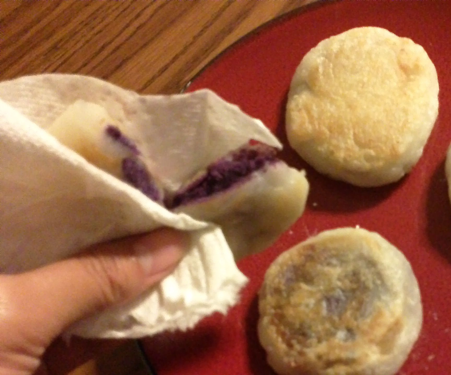 Fried Mochi W/ Okinawa Potato/Ube
