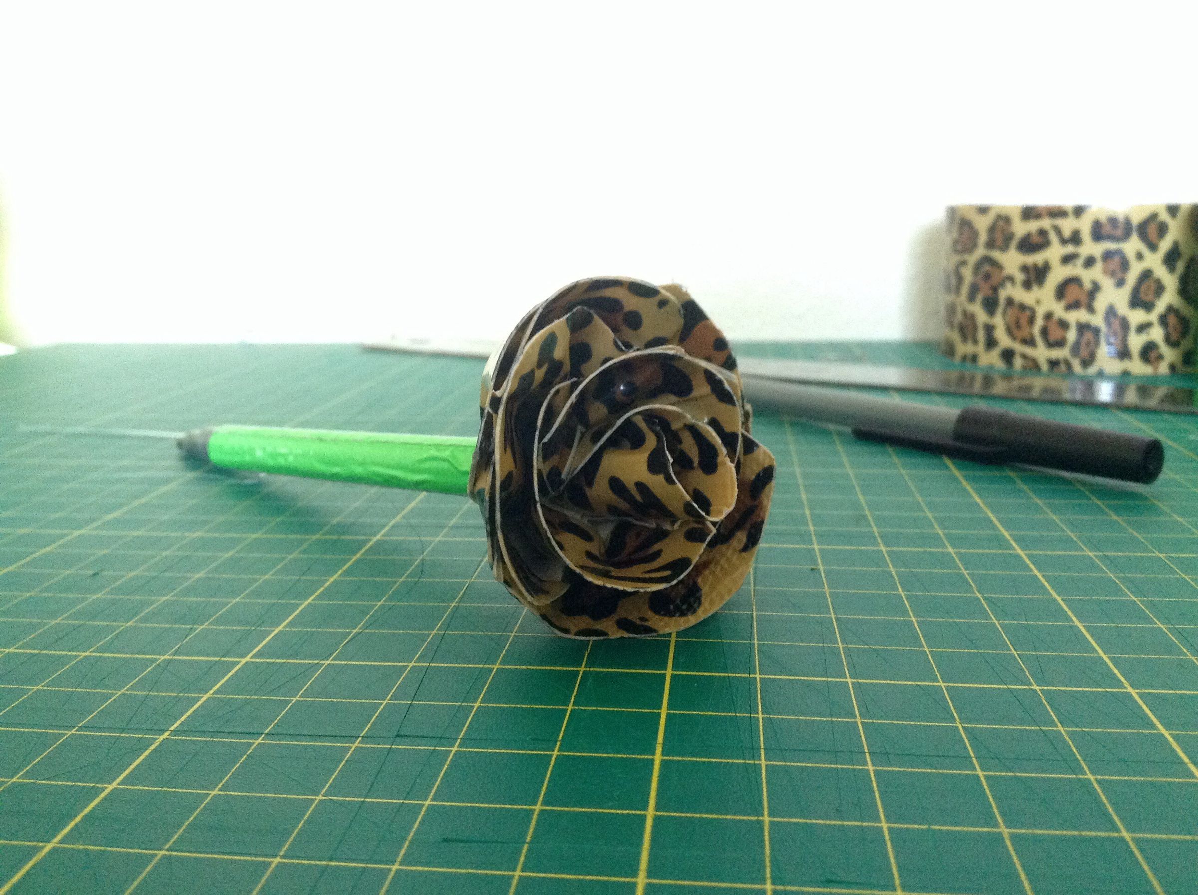 Duct Tape Rounded Rose Pen