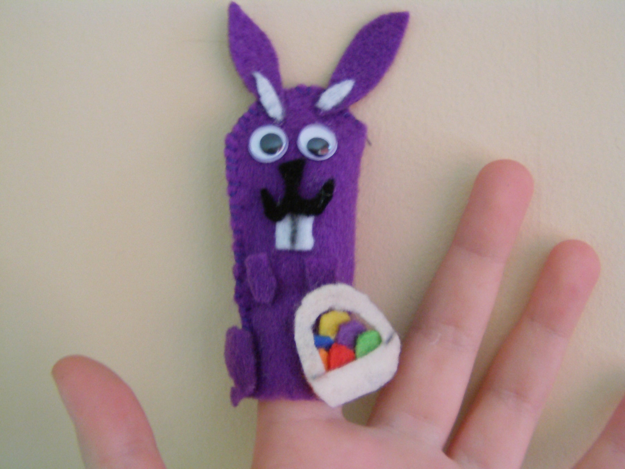 Easter Rabbit Finger Puppet 4 Steps Instructables