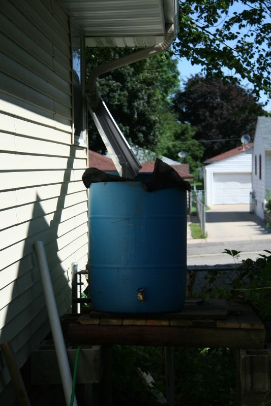 Rain Water Collector Water Tower W/ Automatic Overflow