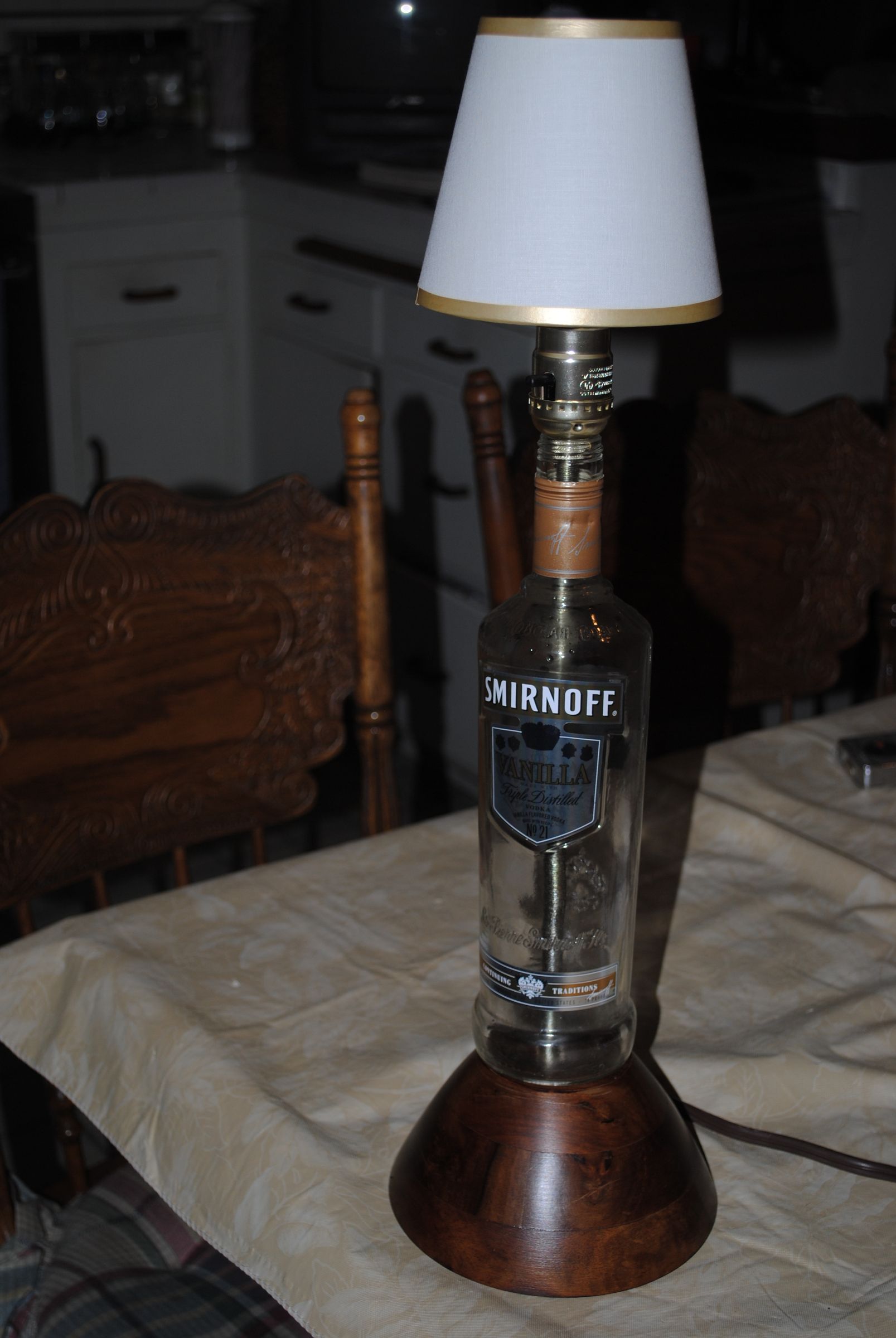 Inexpensive Bottle Lamp