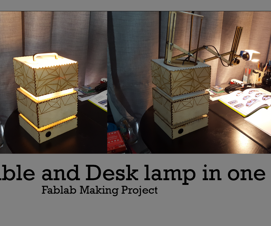 Table and Desk Lamp in One 
