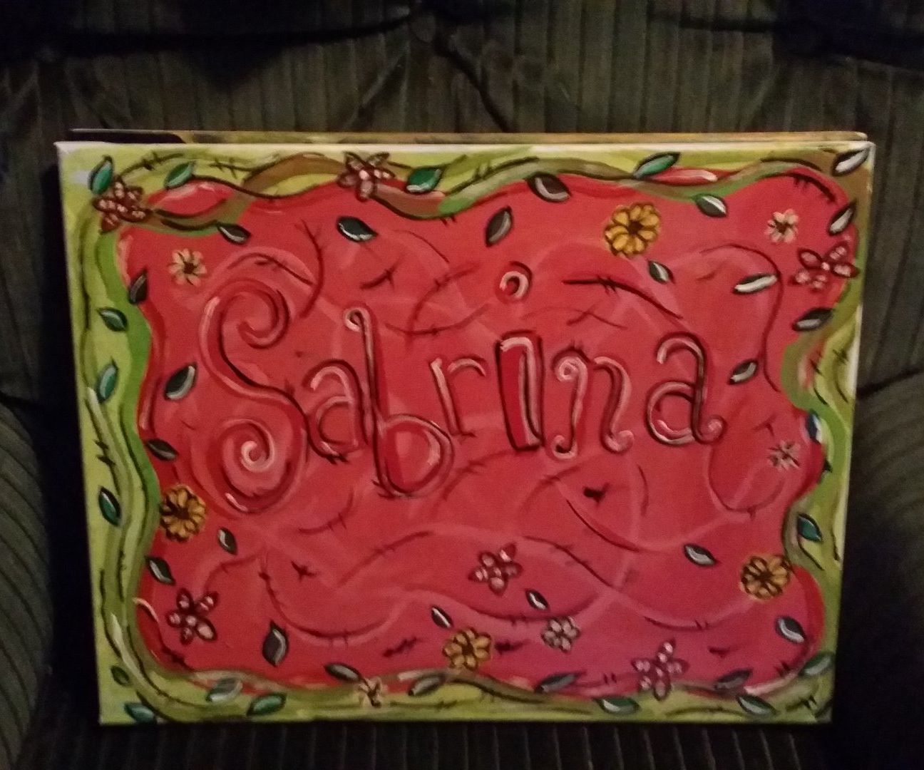 DIY Acrylic Painted Name Signs for Gift Giving
