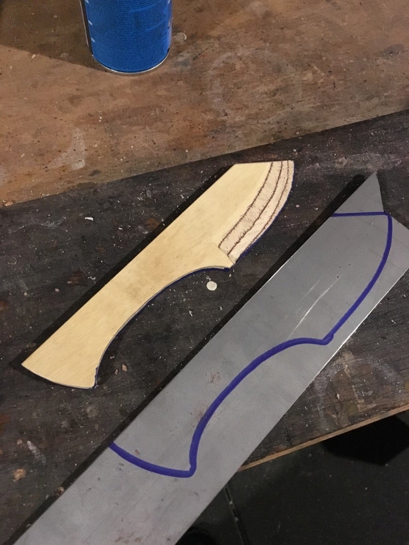 Trace the Template on to the Steel