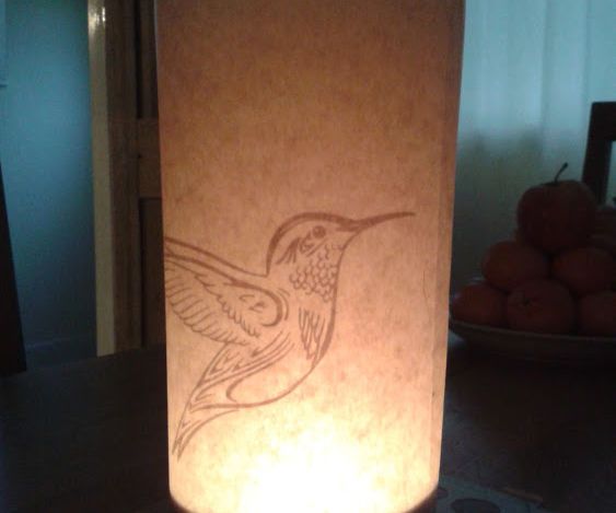 Make a Bird Paper Cut Out Tea Light Candle Lamp