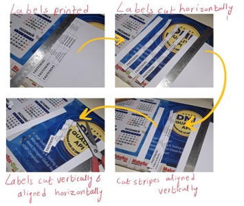 Printing and Aligning the Labels