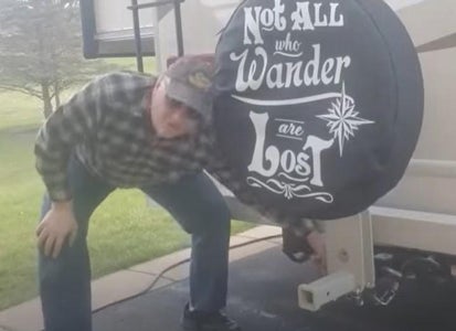 Spare Tire Rack for Motorhome RV for $200 Bucks Vs $900 to Purchase Saving Money