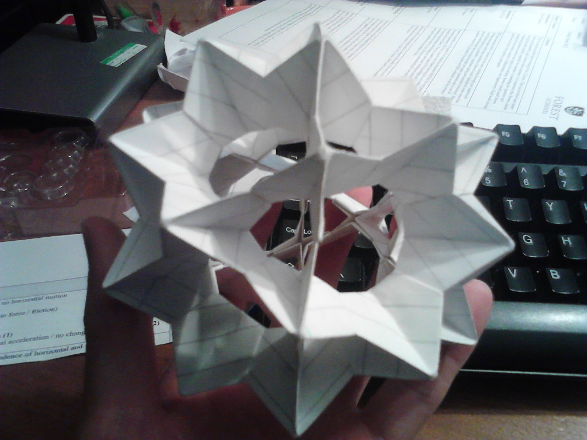 Origami Icosidodecahedron, No Need for Glue