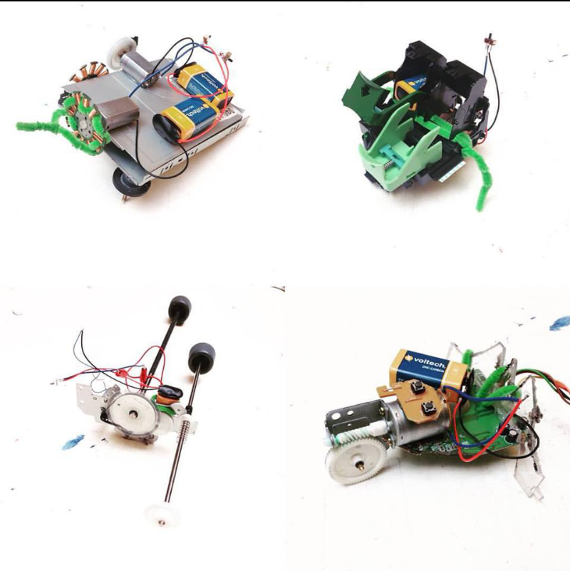 Humanoides De Chatarra- Abstraccion Del Retrato Con Reciclado