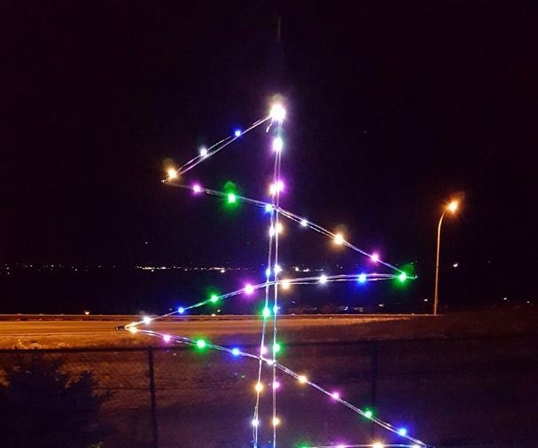 LED & Steel Christmas Tree