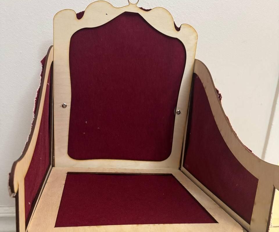Red Velvet Arm Chair