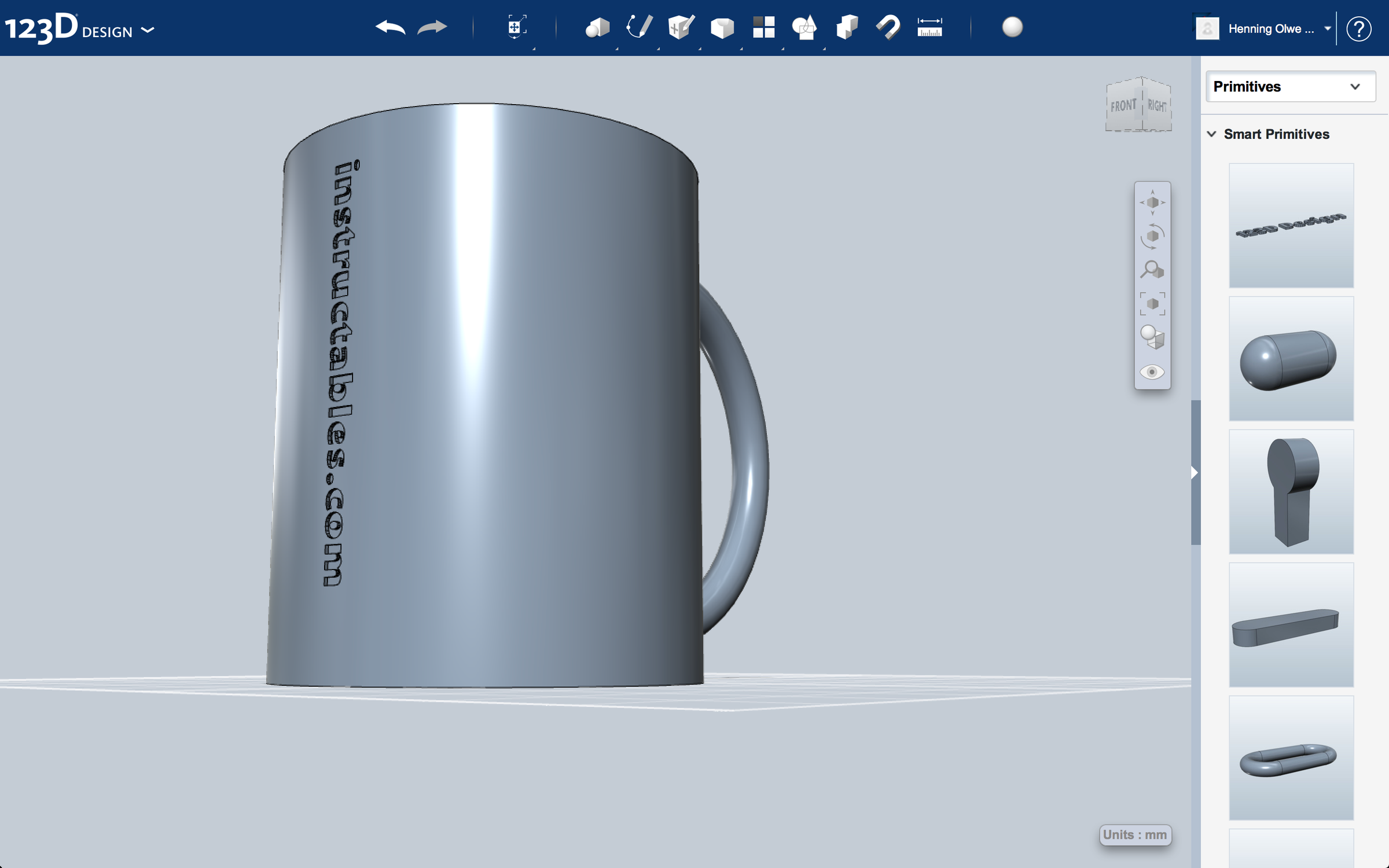 how to design the Instructables cup!