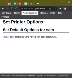 On CUPS Config Web Site