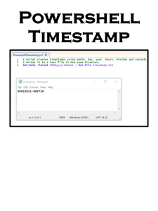 Powershell Script That Generates/Creates Timestamp & Writes to Text File