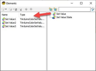 In Visuino Set Components