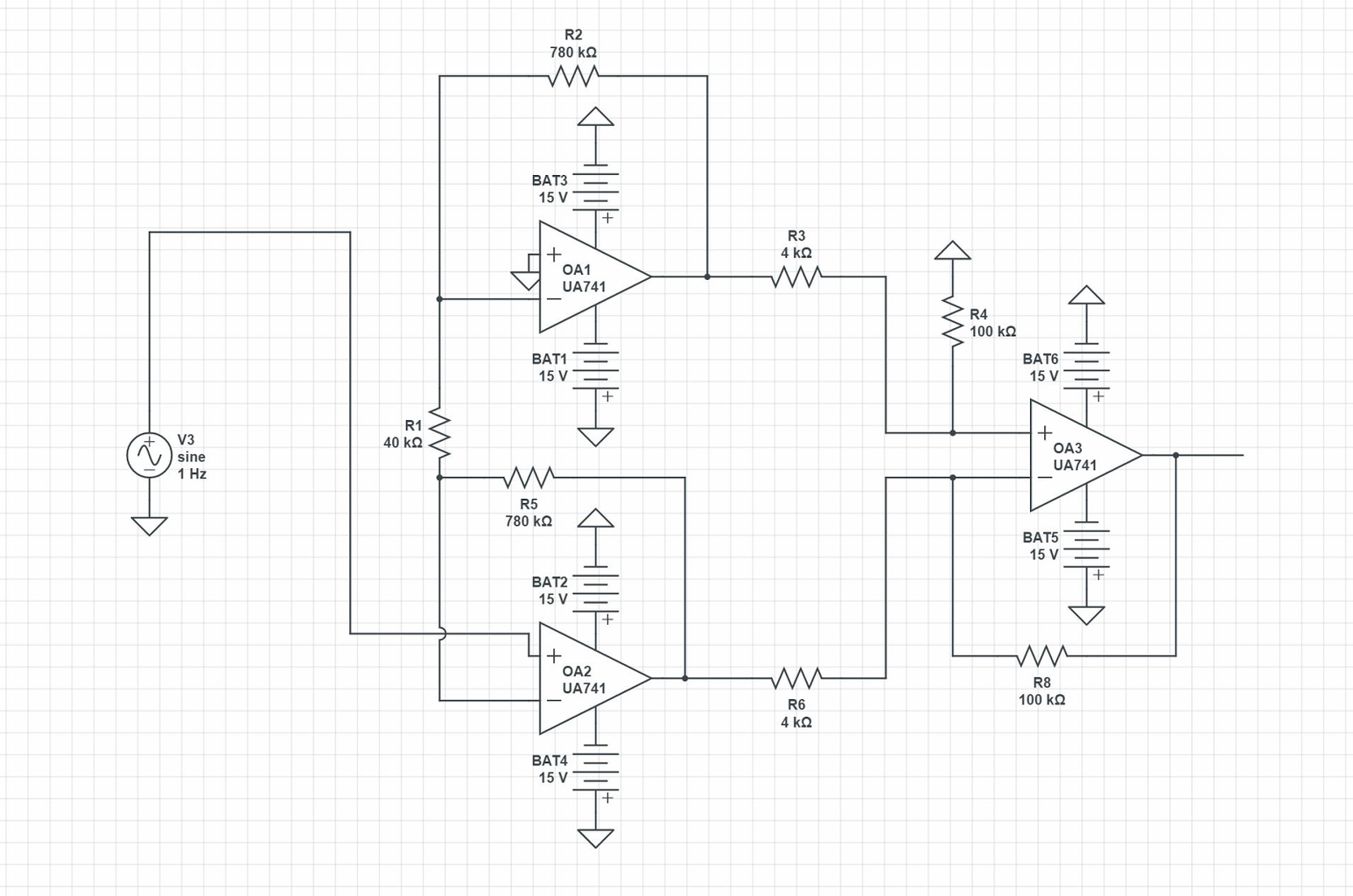 Simple ECG Recording Circuit and LabVIEW Heart Rate Monitor : 5 Steps ... Circuit Diagram
