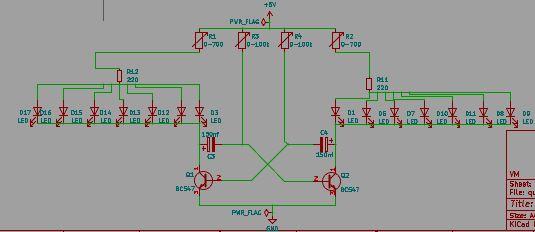 Schematic of the Transistor Multivibrator Circuit