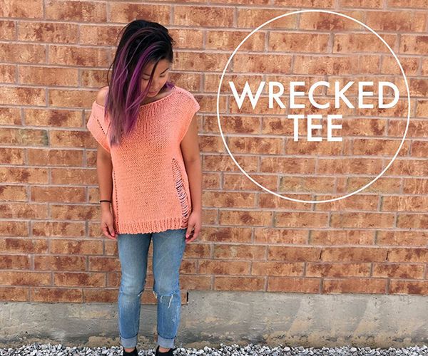 Easy to Knit Wrecked Tee
