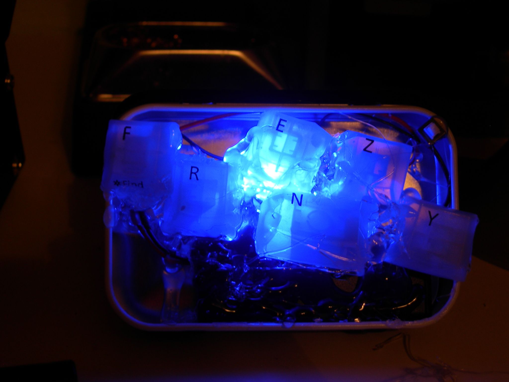 Make a Lighted Name Plate Out of Keyboard Keys