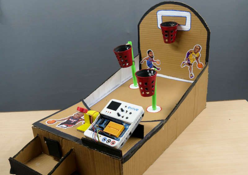Smart Basketball Arcade Game With Score Counting Hoops Using Evive Arduino Embedded Platform 13 Steps Instructables