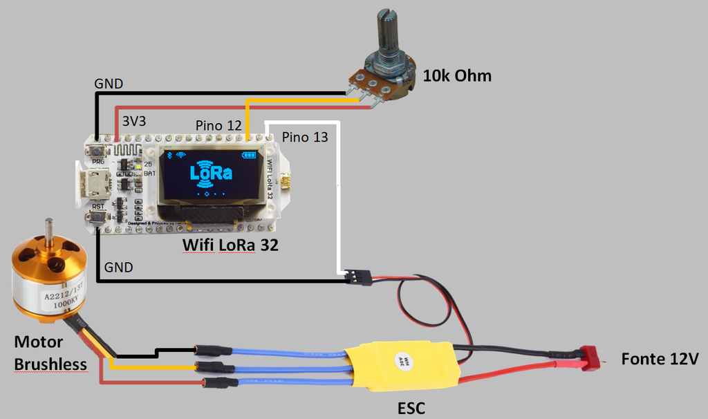 ESP32 LoRa Controlled Drone Engine 10 Steps Instructables