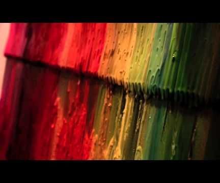 Giant 4 X 4' Melted Crayon Painting Art