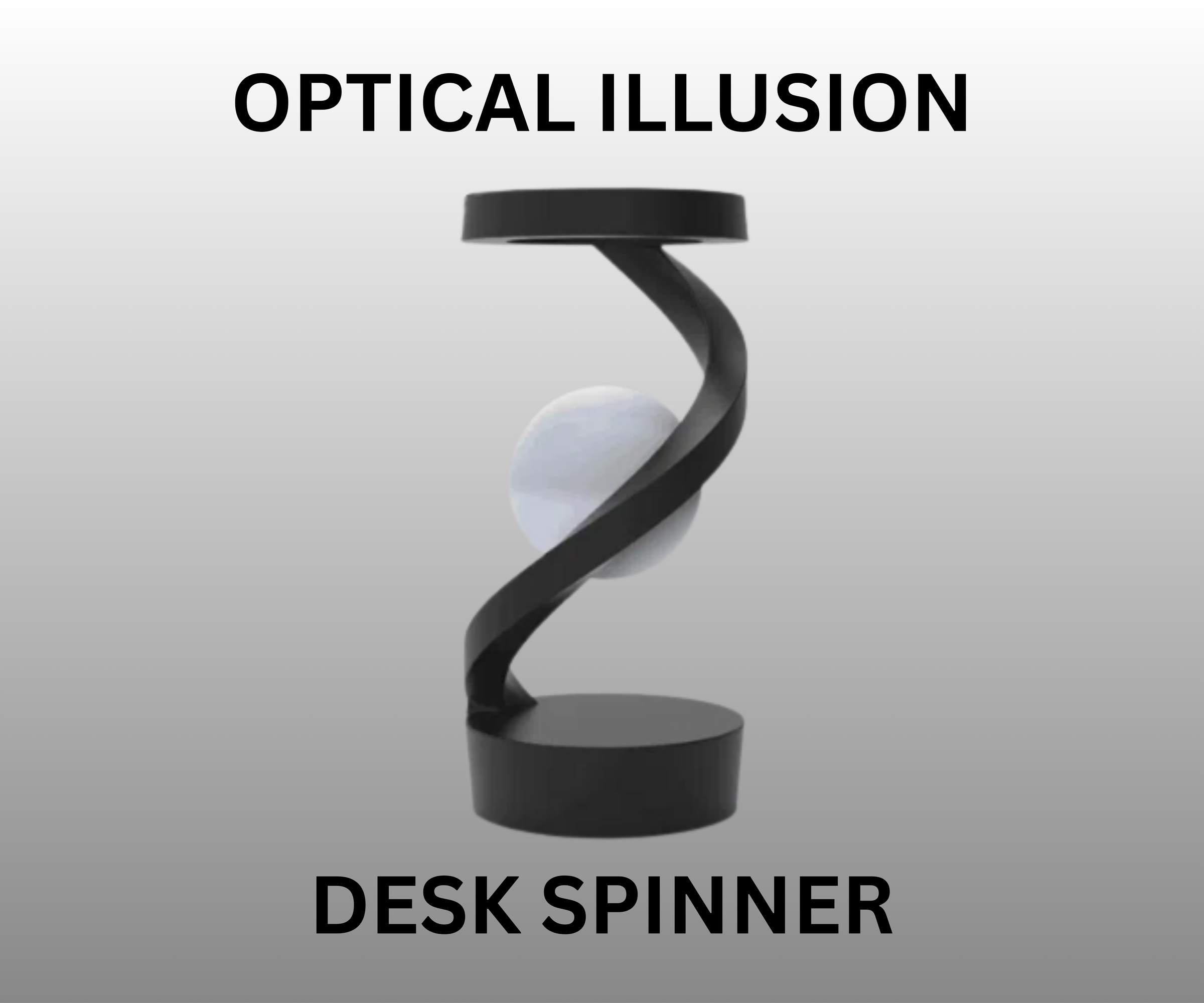 🌀 Optical Illusion Desk Spinner (Floating Ball Effect)