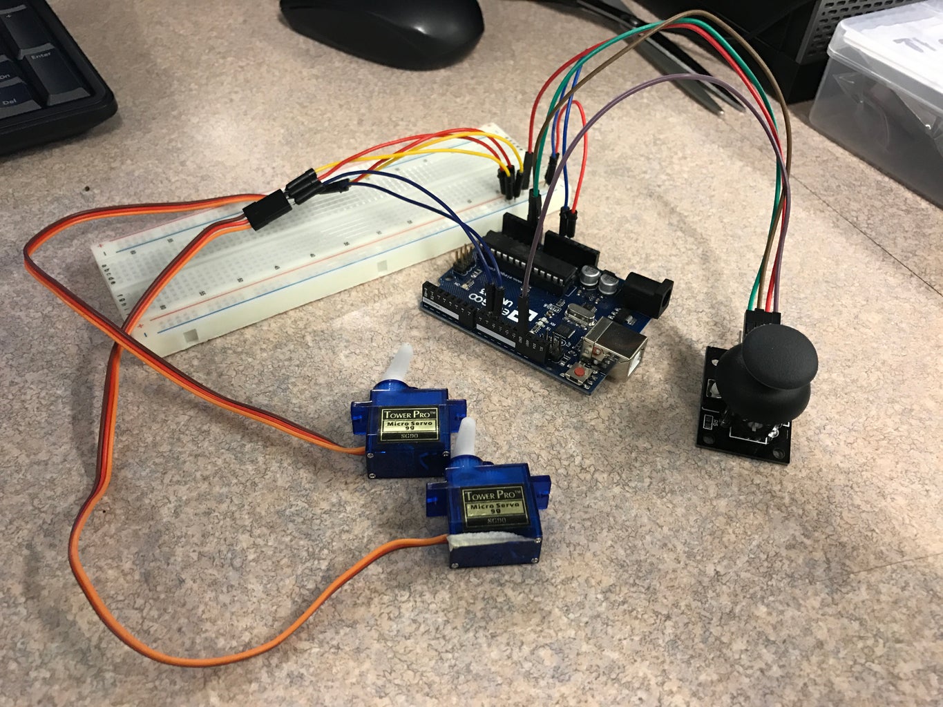 Controlling 2 Servos With Joystick on Arduio UNO