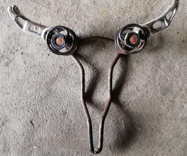 Steampunk Texan Cow Skull Wall Decoration Using Bicycle Parts