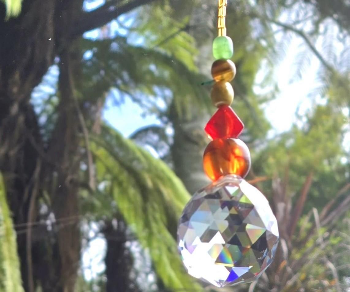 DIY a Simple Crystal Bead Suncatcher