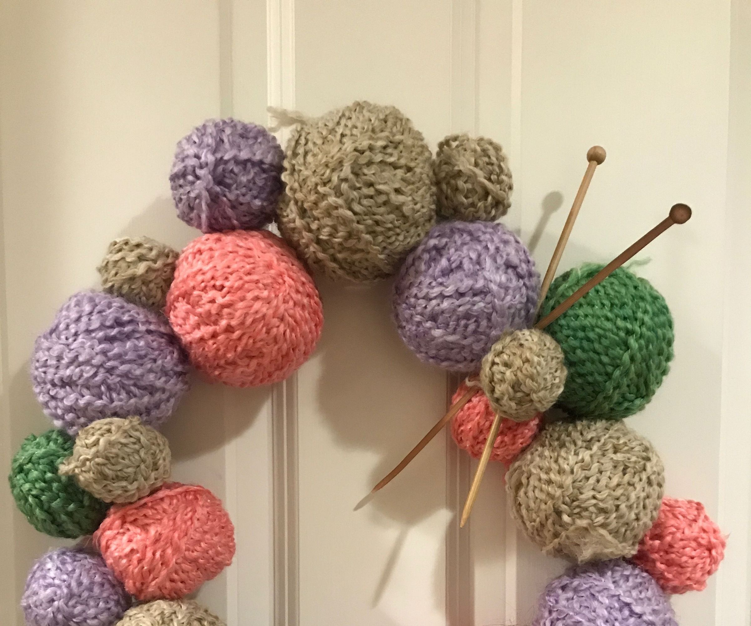 Yarn Ball Wreath