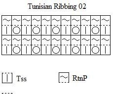 Ribbing 02 Pattern for Tunisian Crochet