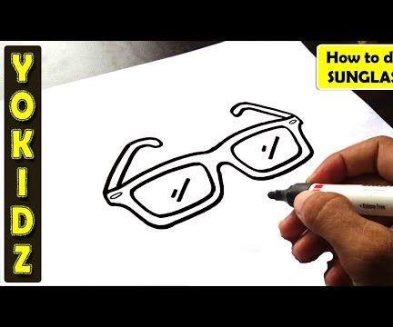 HOW TO DRAW SUNGLASSES EASY