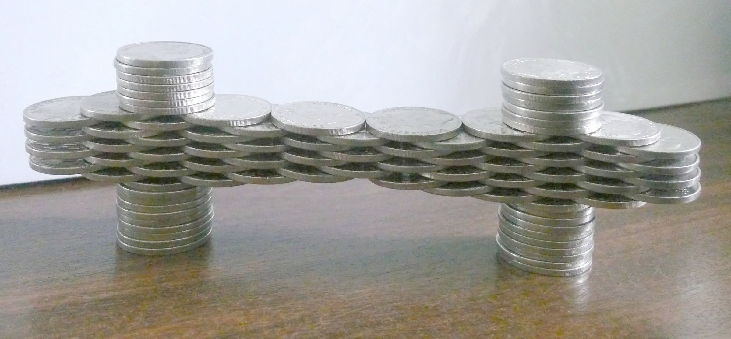 Coin Stacking - 3 Coin Span Bridge and More