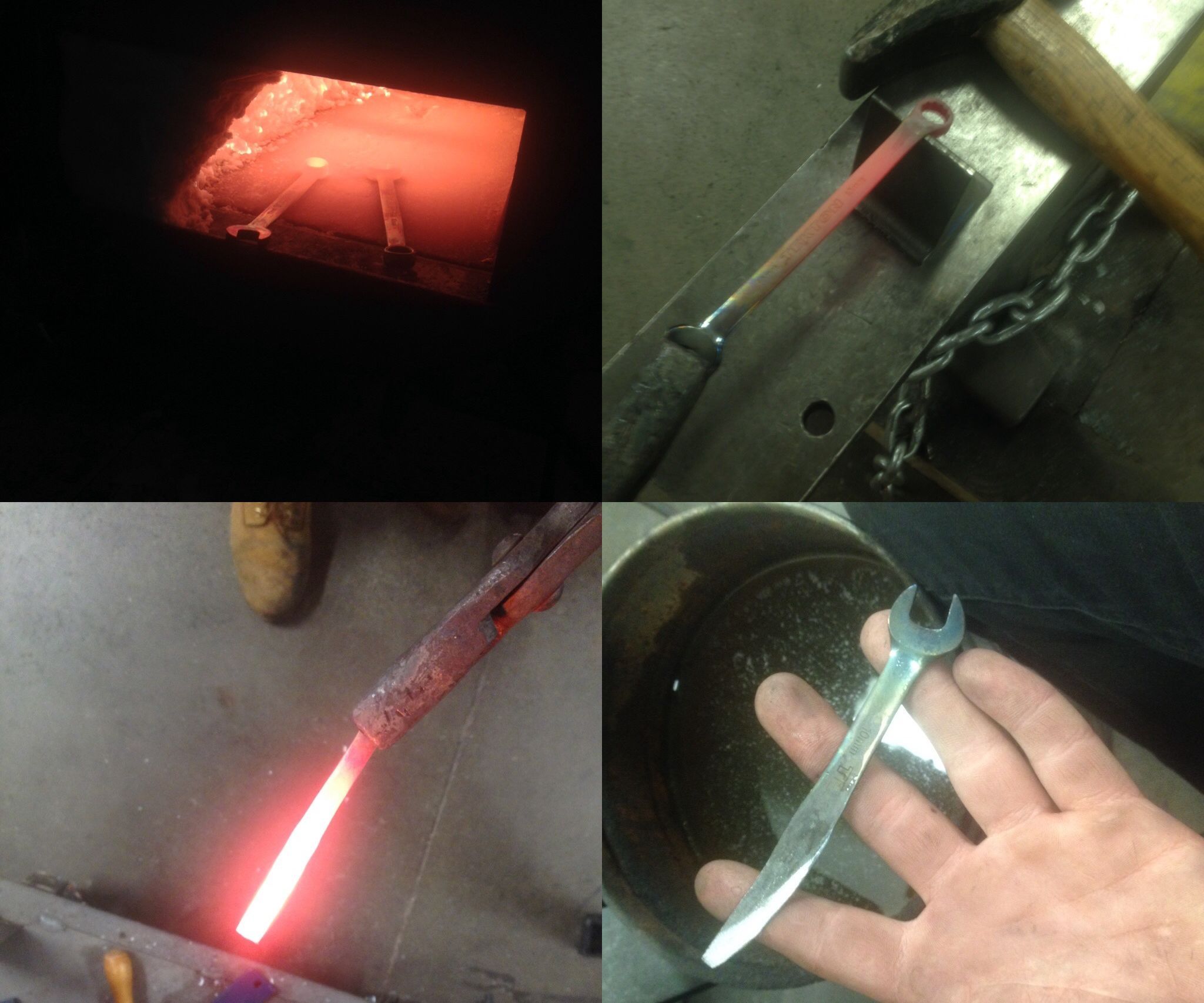 Hand Forged Wrench Knife Multi-tool: 10mm Carb Adjustment for Motorbikes