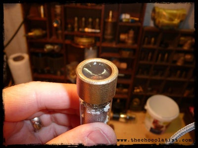 Mount the Smaller Old Vacuum Tube to the Brass Ring
