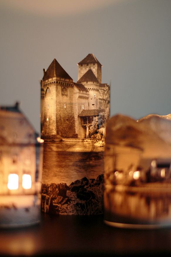 Paper House Shimmering at Night
