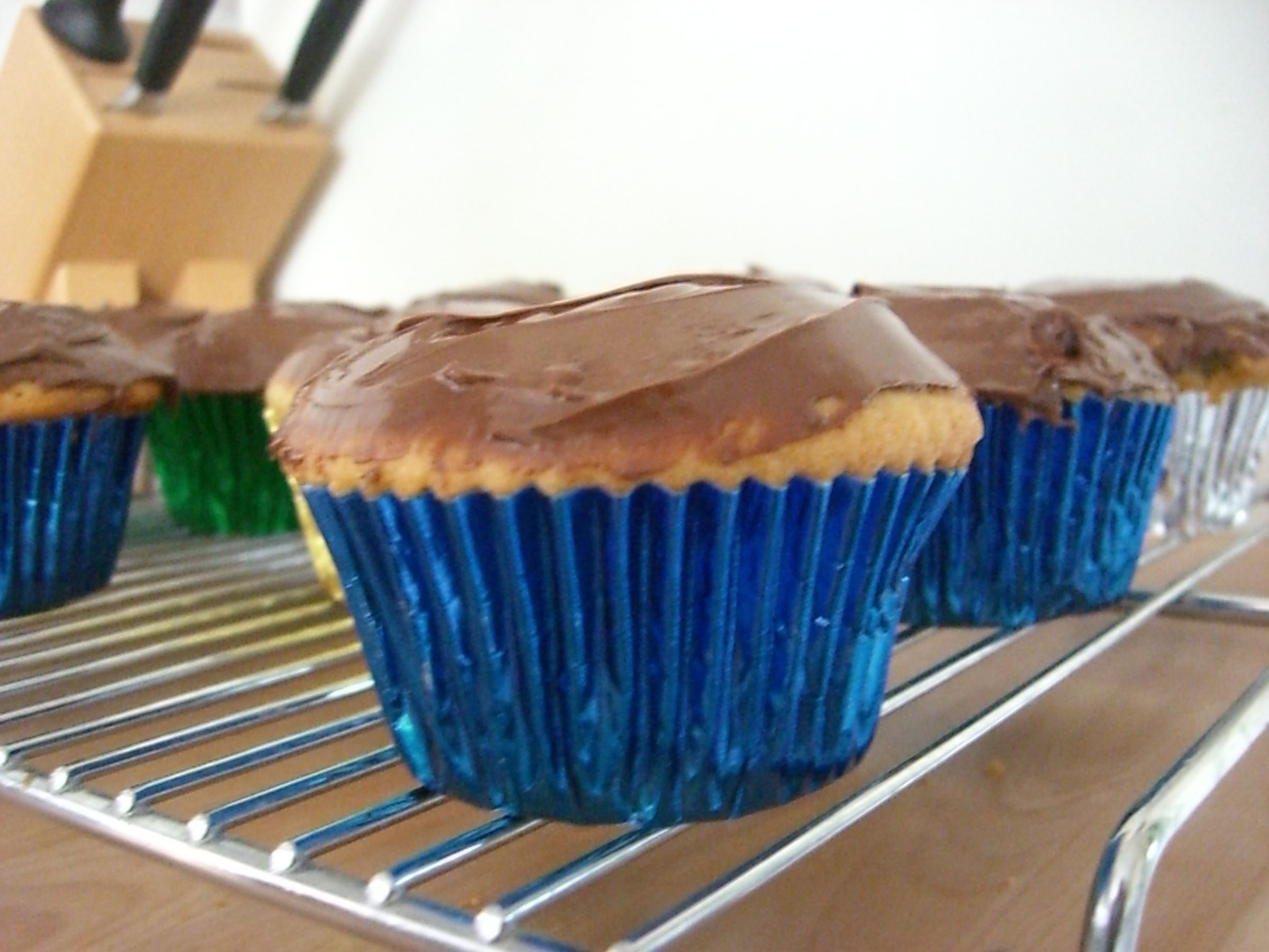 Mint Chocolate Chip Cupcakes With Nutella Topping