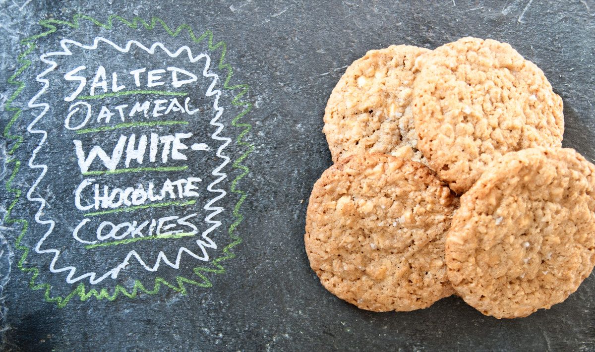 Salted Oatmeal White Chocolate Cookies