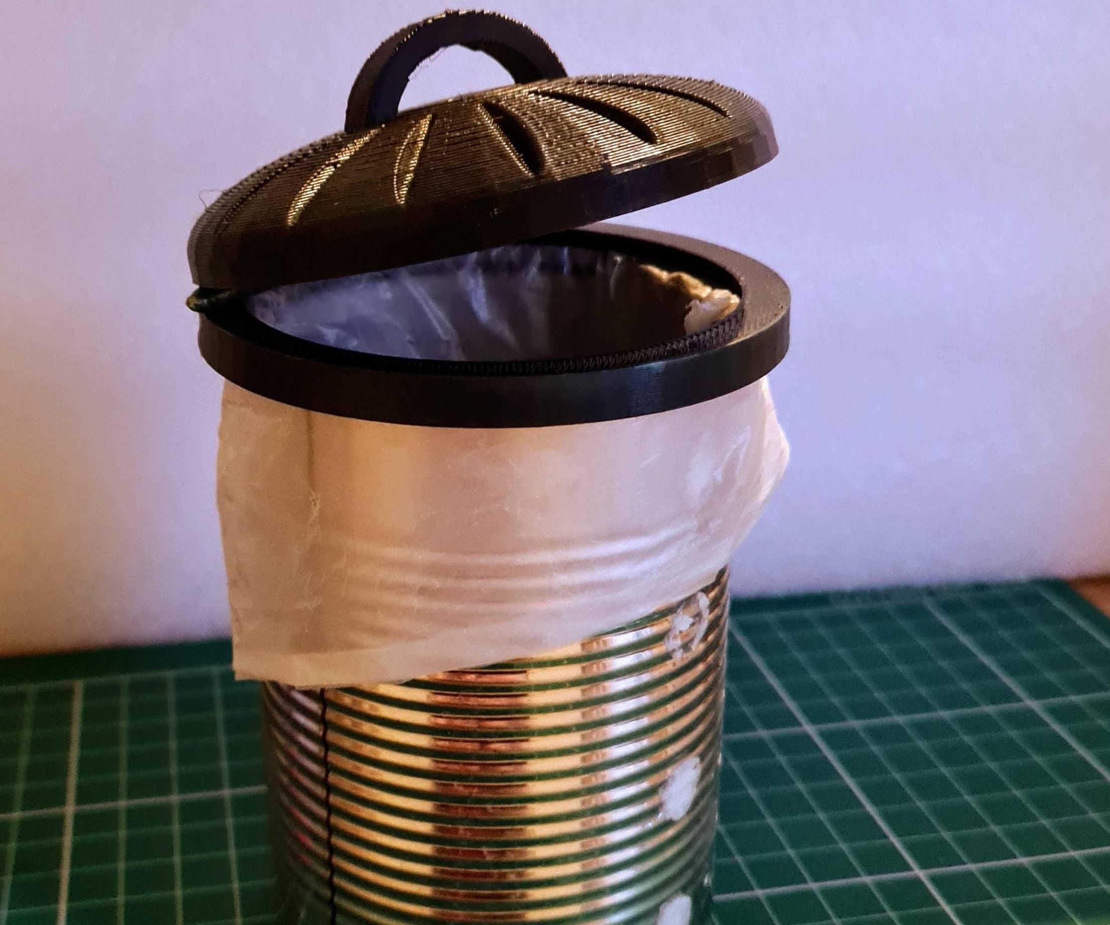 Desktop Tin Can Trashcan 
